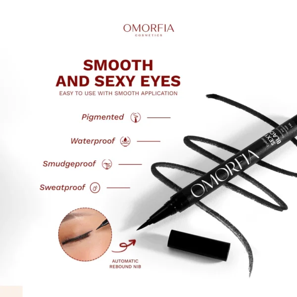 OMORFIA Sexy Black Eyeliner | Waterproof Eyeliner - Gambar 6