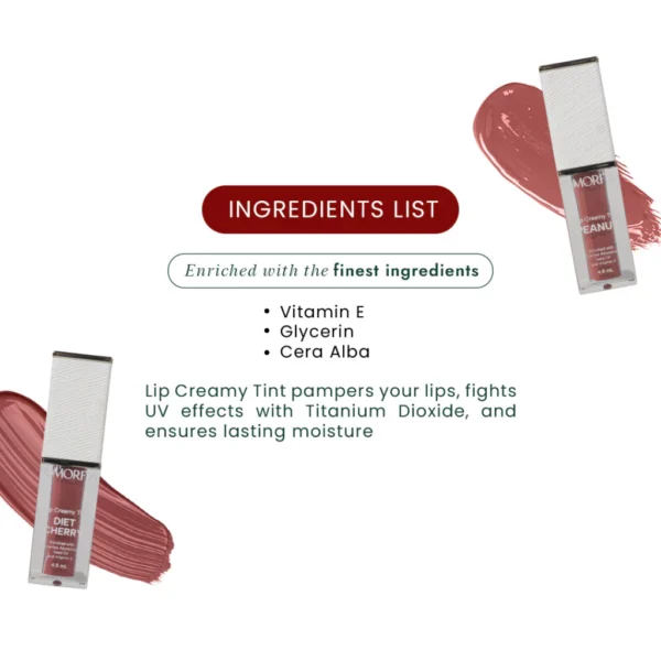 OMORFIA Lip Creamy Tint | Long Lasting & Transferproof Lip Cream - Gambar 4